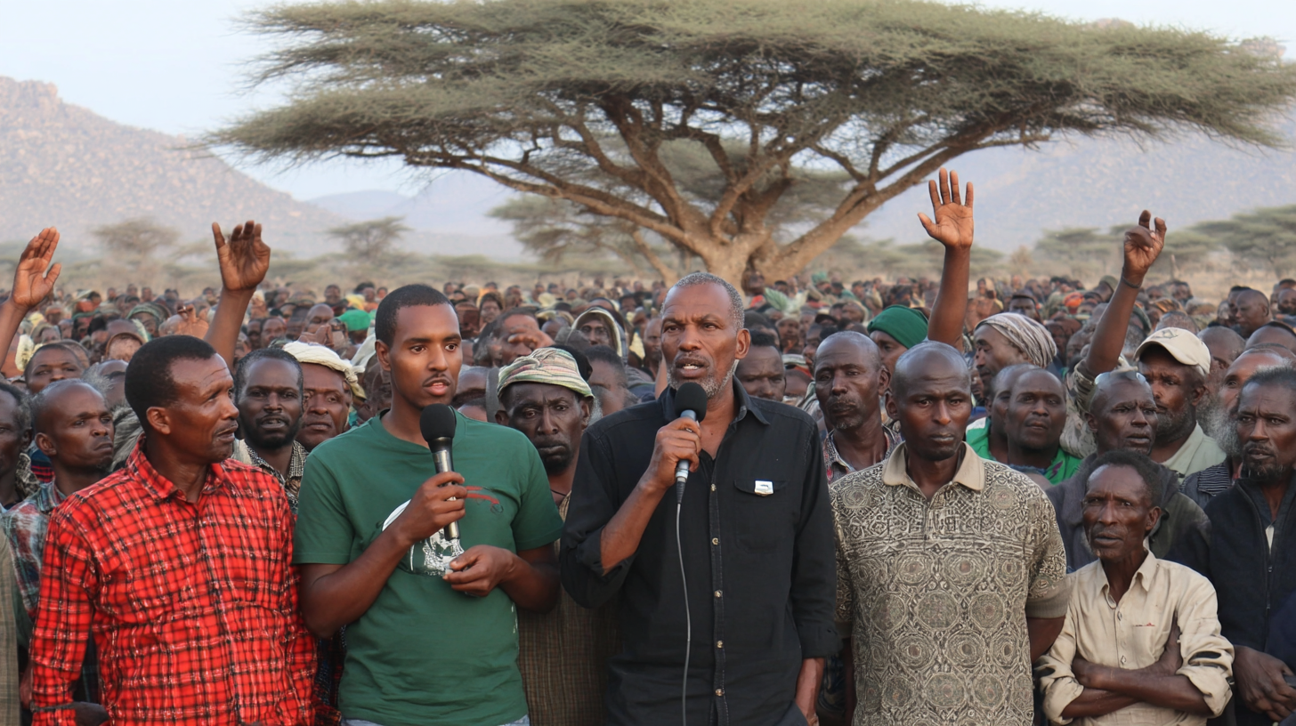 Kenyan citizens participating in a community baraza
